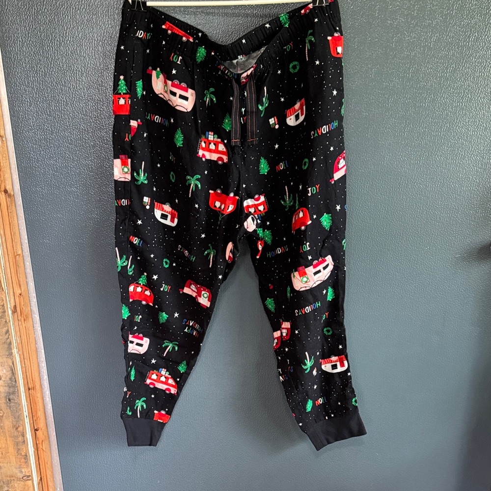 Old Navy Festive Black Pajama Bottoms